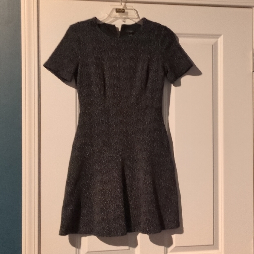 Warm Black Grey-Speckled Ann Taylor Dress